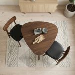 STELLA Triangle Shaped 2 Seater Dining Set-Cocoa - Image 2