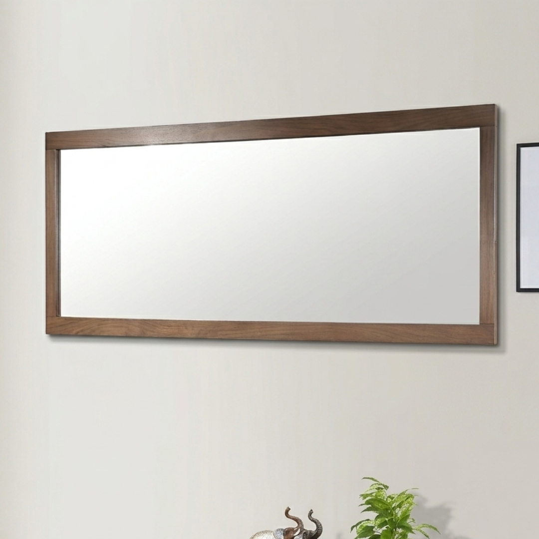 _STRATO MIRROR-1 STRATO 180x80cm Wooden Mirror-Walnut - Image 1