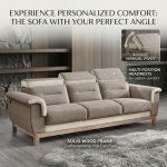 SATURN2+3 Pet Friendly Sofa-Brown - Image 2