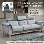SATURN2+3 Pet Friendly Sofa-Grey - Image 2