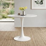 AMINO 80cm MDF Top Round Table-White