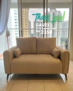 GAUZE 2 + 3 Seater Pet Friendly Sofa Set-Beige - Image 7