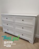 [Zero Formaldehyde] QUASAR 6 Drawer Dresser-White - Image 5