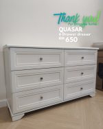 [Zero Formaldehyde] QUASAR 6 Drawer Dresser-White - Image 7