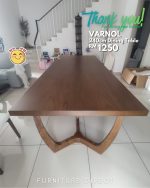 VARNOL 240cm Mindy Veneer Dining Table-Cocoa - Image 15