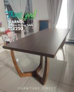VARNOL 240cm Mindy Veneer Dining Table-Cocoa - Image 16