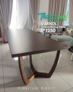VARNOL 240cm Mindy Veneer Dining Table-Cocoa - Image 17