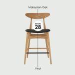 [Set of 2] TELYN 25" Counter Bar Chair-Natural - Image 8