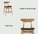 [Set of 2] TELYN 25" Counter Bar Chair-Natural - Image 7