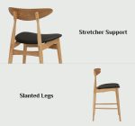 [Set of 2] TELYN 25" Counter Bar Chair-Natural - Image 6
