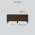 TOBO 100cm 4 Membrane Doors Coffee Table-Walnut - Image 11