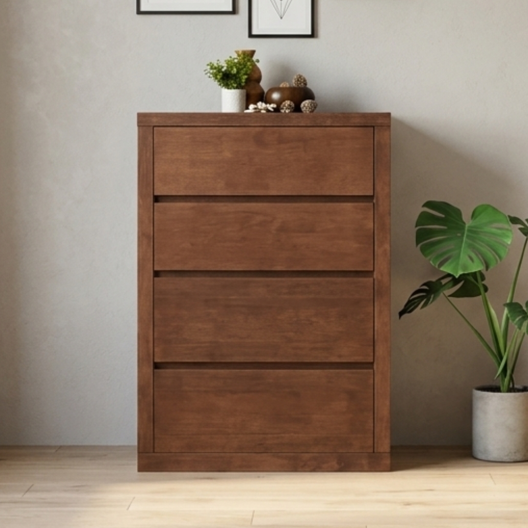 VECTOR 5971-4D VECTOR 4 Drawer Chest-Walnut - Image 1