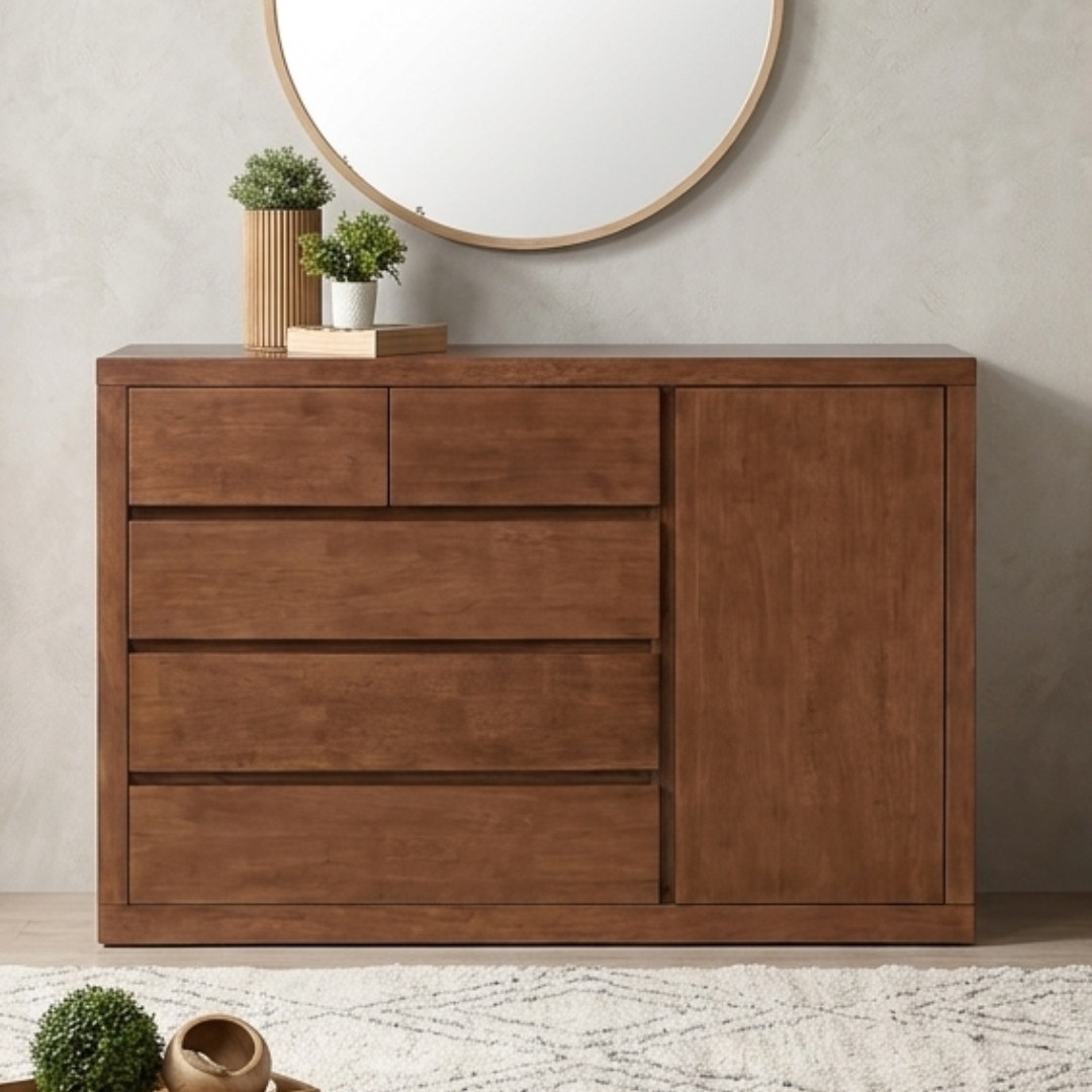 VECTOR 5973 VECTOR 150cm Multi Storage Sideboard-Walnut - Image 1