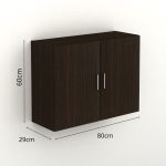 VUTO 2 Door Wall Mounted Hanging Cabinet-Brown - Image 4