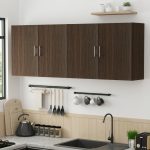 VUTO 2 Door Wall Mounted Hanging Cabinet-Brown - Image 2