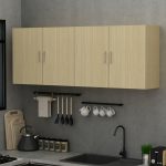 VUTO 2 Door Wall Mounted Hanging Cabinet-Oak - Image 2