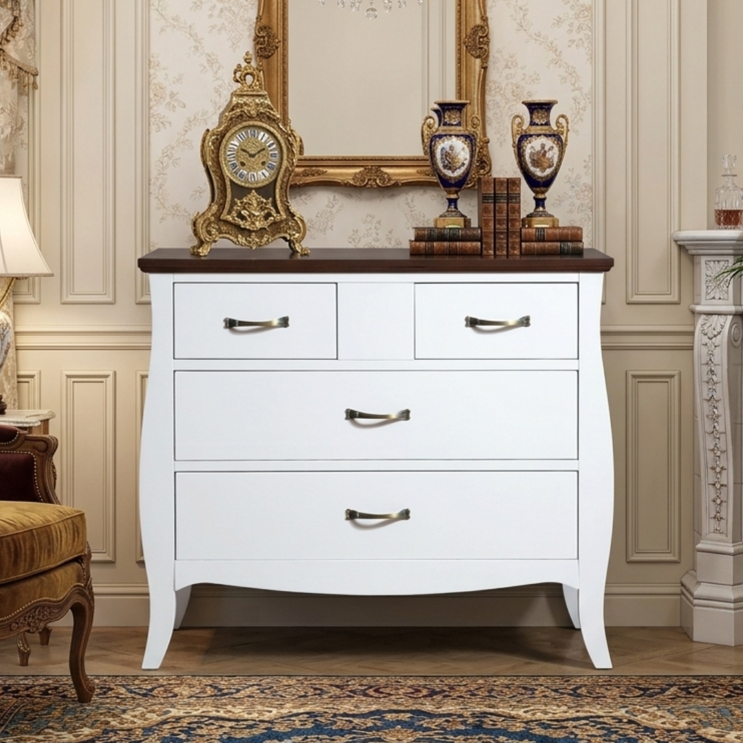 Valence sideboard-1 VALENCE 93cm Storage Cabinet-White - Image 1