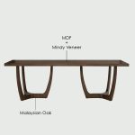 VARNOL 240cm Mindy Veneer Dining Table-Cocoa - Image 12