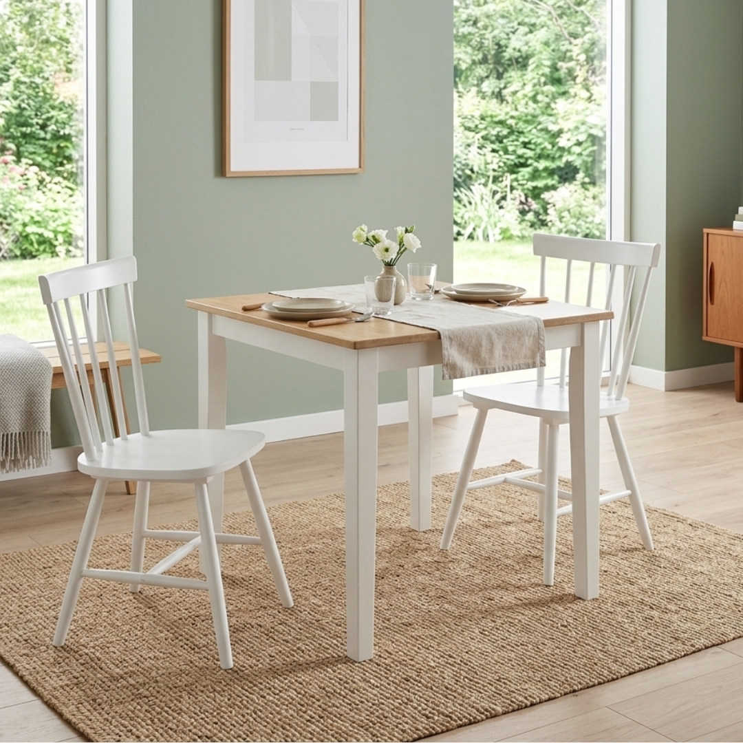 WASHINGTON 2S WASHINGTON 2 Seater Dining Set-White - Image 1