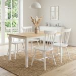 WASHINGTON 4 Seater Dining Set-White