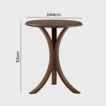 [Set Of 2] Damai Bentwood Side Table-Cocoa - Image 3