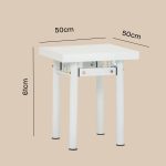 HAMIDA Metal Side Table-White - Image 5