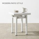 HAMIDA Metal Side Table-White