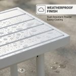 HAMIDA Metal Side Table-White - Image 3