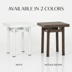 HAMIDA Metal Side Table-White - Image 2