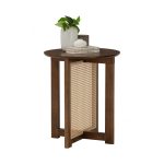ORING D80cm Round Coffee Table-Walnut - Image 8