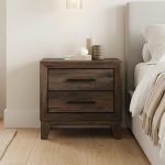 BRAVO 2 Drawer Bedside Table-Walnut