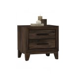 BRAVO 2 Drawer Bedside Table-Walnut - Image 2