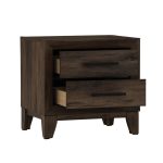 BRAVO 2 Drawer Bedside Table-Walnut - Image 6