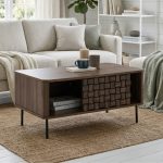BROZO 80cm Coffee Table-Walnut