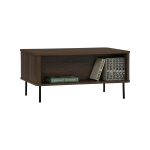 BROZO 80cm Coffee Table-Walnut - Image 6