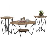 [Set of 3] GOLA Nest of Coffee Table Set-Oak - Image 9