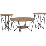 [Set of 3] GOLA Nest of Coffee Table Set-Oak - Image 2