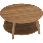 TORONTO D85cm Coffee Table-Light Walnut - Image 2