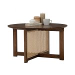 ORING D80cm Round Coffee Table-Walnut - Image 4
