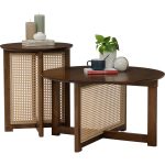 ORING D80cm Round Coffee Table-Walnut - Image 5