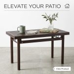 HAMIDA 110cm Outdoor Table-Antique Brown