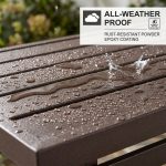 HAMIDA 110cm Outdoor Table-Antique Brown - Image 5