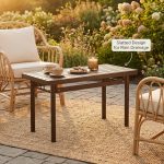HAMIDA 110cm Outdoor Table-Antique Brown - Image 6