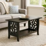 EDDIE 90cm Wooden Coffee Table-Chestnut - Image 2