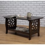 EDDIE 90cm Wooden Coffee Table-Chestnut - Image 6