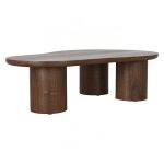 LEITO 130cm Freeform Coffee Table-Walnut - Image 9