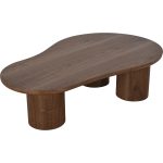 LEITO 130cm Freeform Coffee Table-Walnut - Image 2