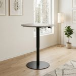NOBI D80cm Adjustable Table-Grey - Image 2