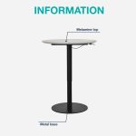 NOBI D80cm Adjustable Table-Grey - Image 9