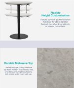 NOBI D80cm Adjustable Table-Grey - Image 8